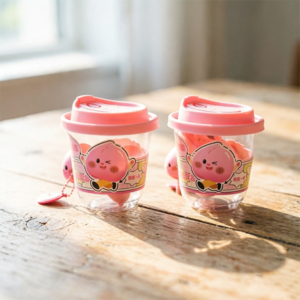 7244TTR Iqameng White Peach Cream Cup Powder Puff (2 Pack) 4