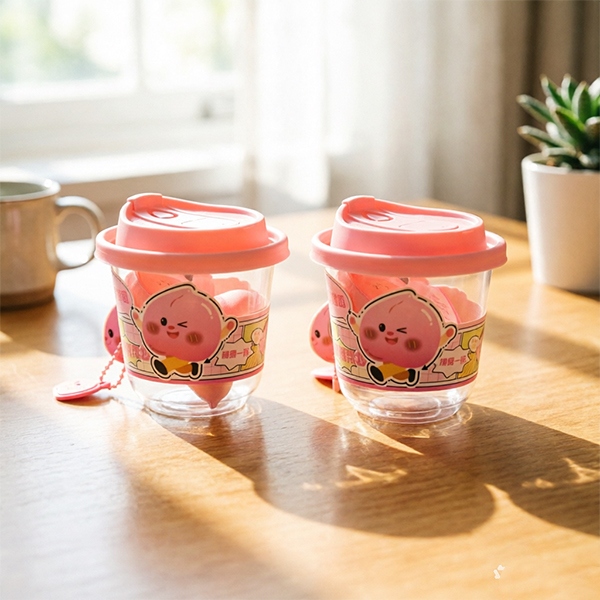 7244TTR Iqameng White Peach Cream Cup Powder Puff (2 Pack) 5