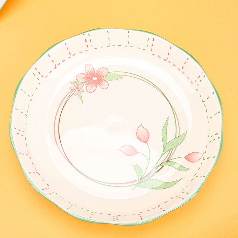 Impresión de 8 Pulgadas Lotus Mouth Plate (Happy Flower Language) 4