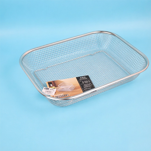 Caja de Malla Grande de Acero Inoxidable 38x28x6.5cm 4