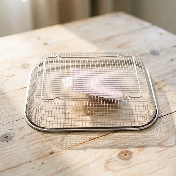 Caja de Malla Mediana de Acero Inoxidable 33.5x24x6.5cm 5