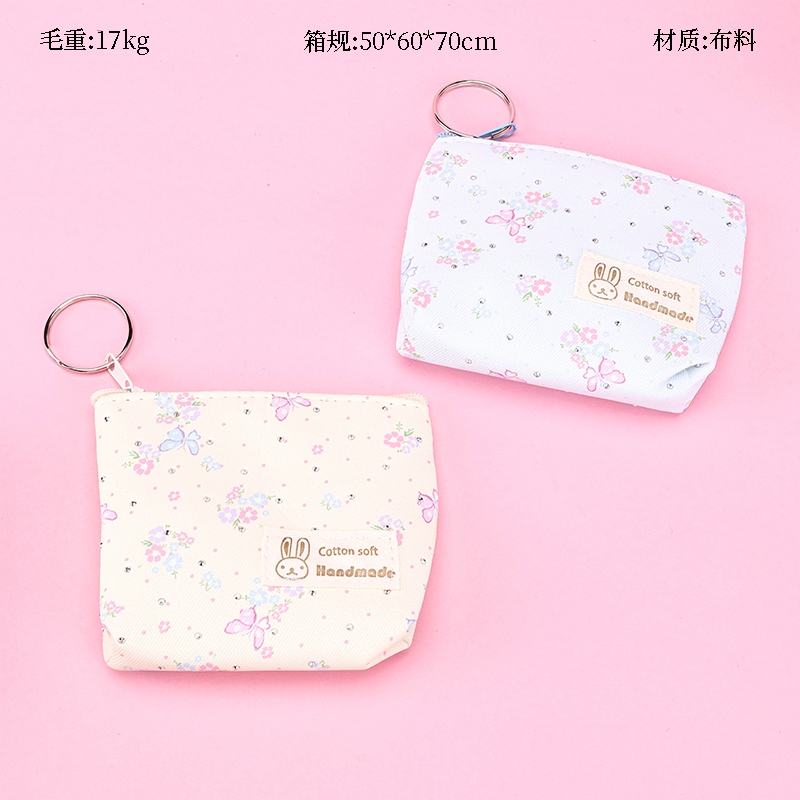 Brillante Diamante Flor Mariposa Conejo Bolsa de Label