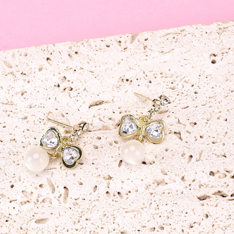 Francés Zircon Arco Bead Pendientes 3