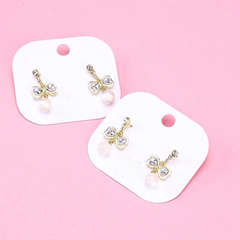 Francés Zircon Arco Bead Pendientes 4