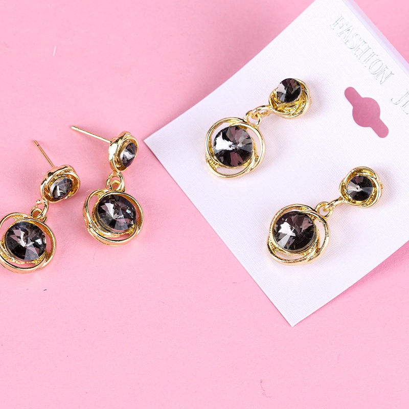 Nuevos Pendientes Phnom Penh de Cristal Redondo 4