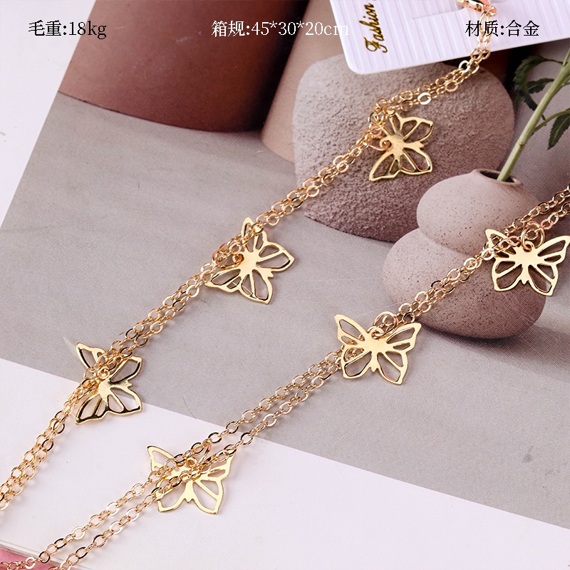 Doble Tres Pulsera de Mariposa