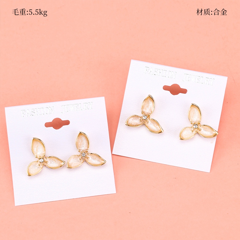Pendientes de la Flor de la Gota de Tres Colores 2