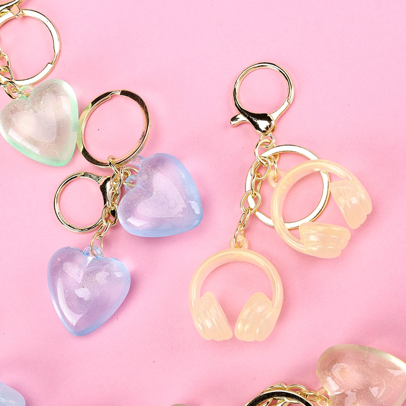 Colgante de Corazón de Durazno de Cristal 4