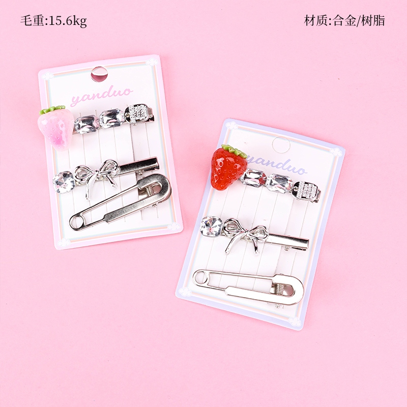 Caja de Cristal de Frambuesa Accesorios Silver Duck Clip