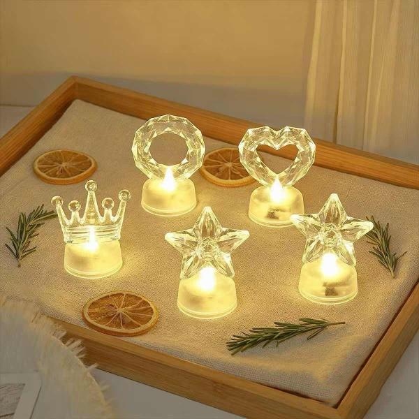Luz de Noche de Ambiente de Cristal (Mixed)