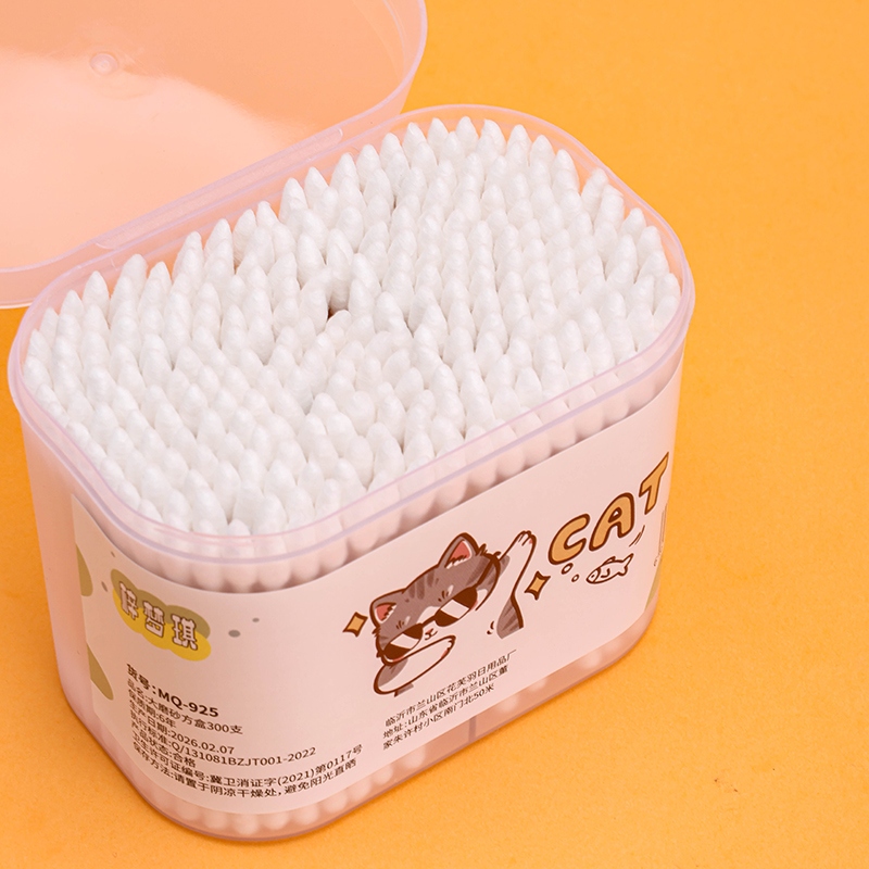 Zimengqi -925 Swabs de Algodón de Caja Cuadrada (300) 3