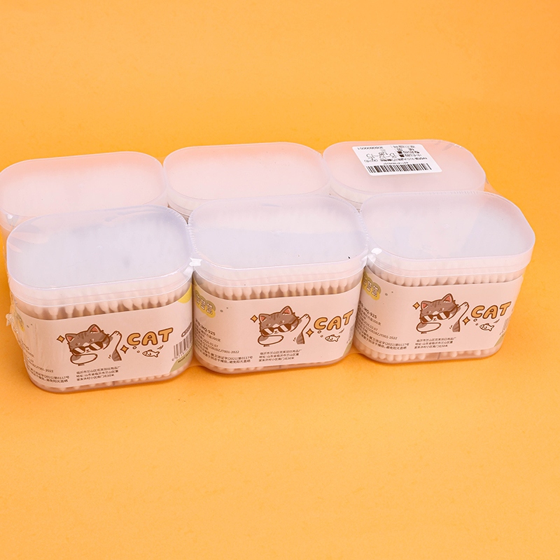 Zimengqi -925 Swabs de Algodón de Caja Cuadrada (300) 4