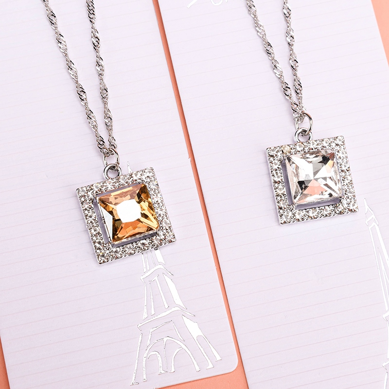 Collar Zircon Cuadrado Colorido 3