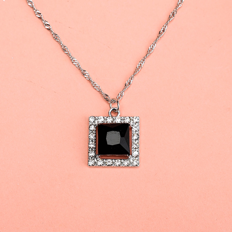 Collar Zircon Cuadrado Colorido 4