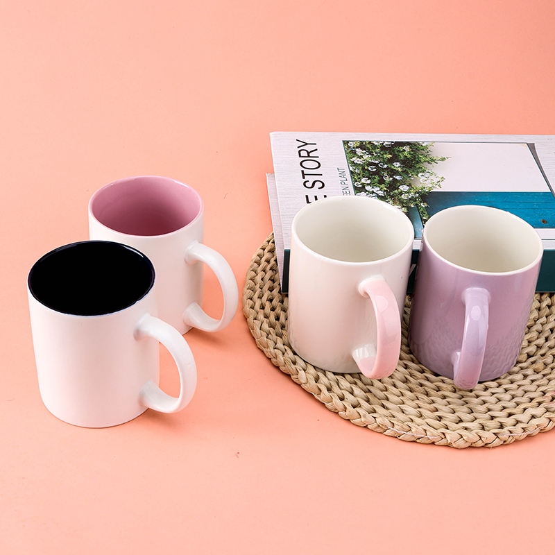 C- 21 Mango de Color Taza de Cerámica (Color Aleatorio) 4