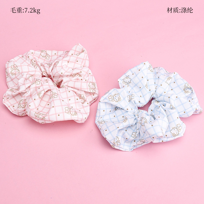 Wave Dot Plaid KT Cat Bowel Circle