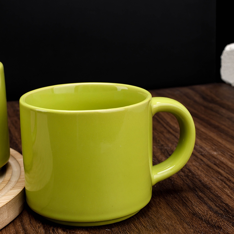 Z-35 Color Glaze Cerámica Taza (Color Aleatorio) 3