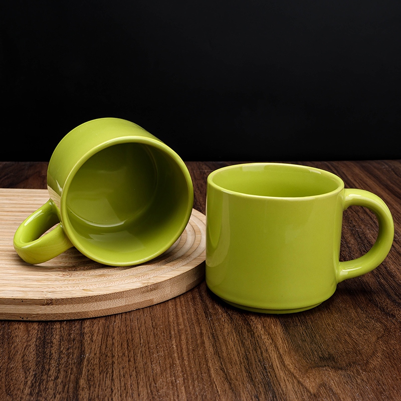 Z-35 Color Glaze Cerámica Taza (Color Aleatorio) 4