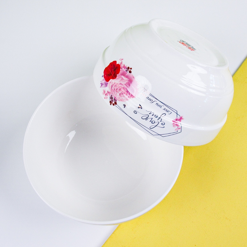 Gold Flower 6 Inch Protective Edge Bowl (Random Pattern) 3