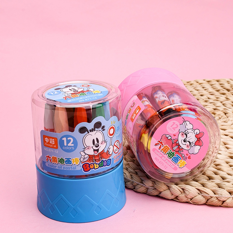 Babu Bean 12 Color Barrel Crayon 3