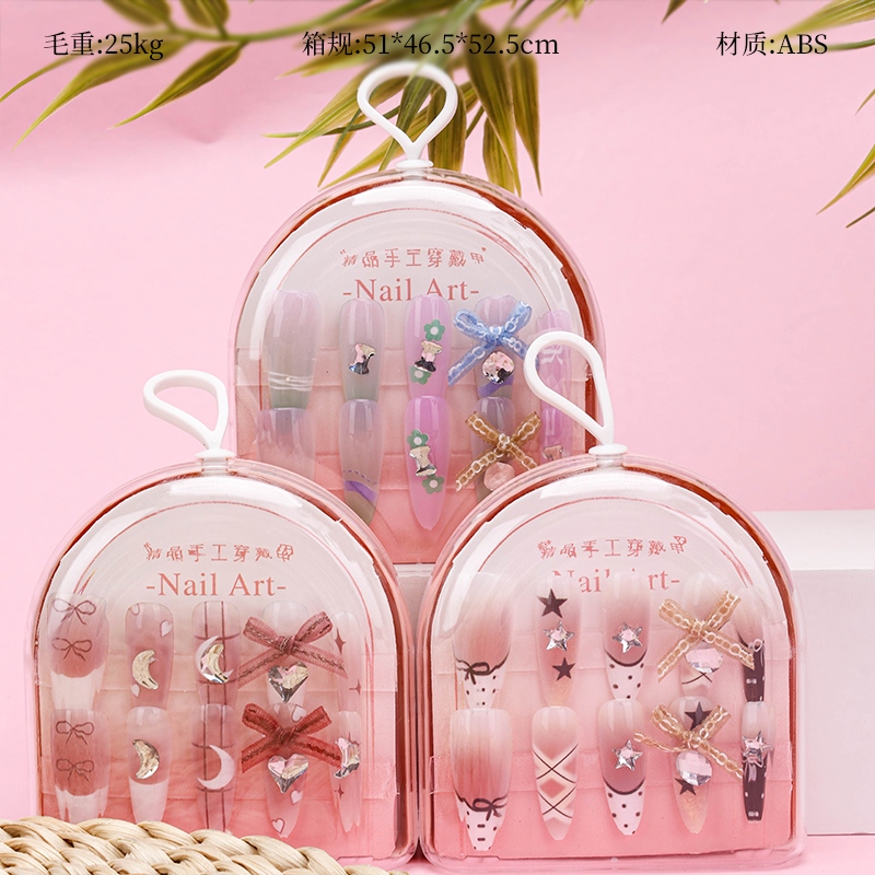 0130 Caja Semicircular Cristal Accesorios Uñas Falsas 2