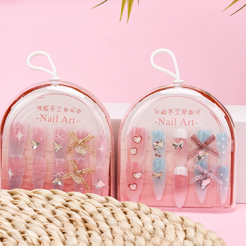 0130 Caja Semicircular Cristal Accesorios Uñas Falsas 3