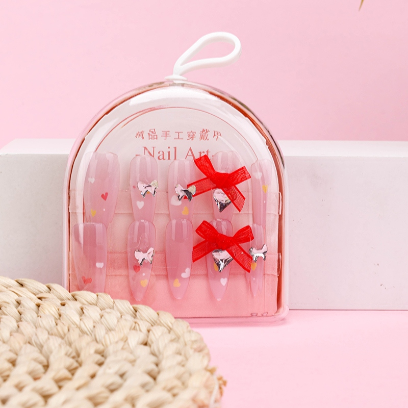 0130 Caja Semicircular Cristal Accesorios Uñas Falsas 4