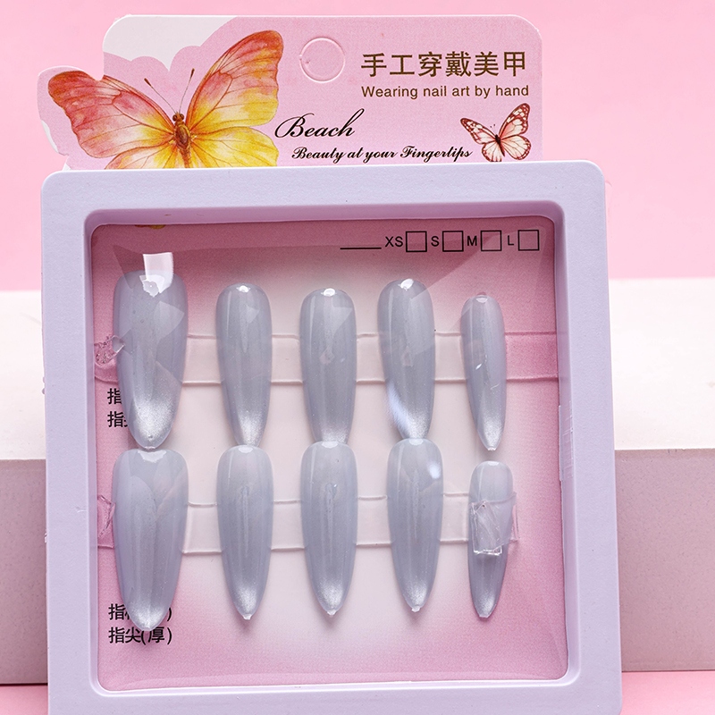 0086 Ice Penetration Series Cat's Eye Fake Nails 3