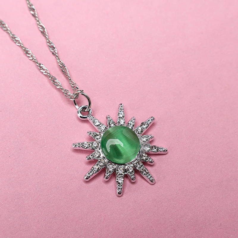Collar de Girasol de Piedra de Colorido Gato 4