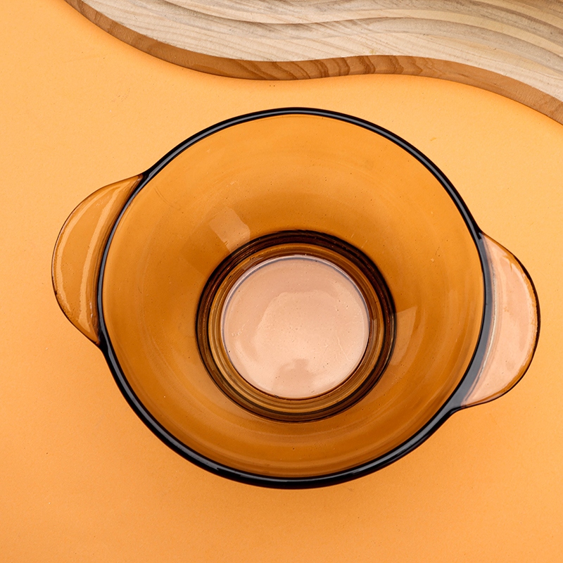 Tazón de Vidrio Binaural Juxin (Hueso de Madera) 4