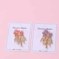 Broche de Hoja de Glaze de Punto En Caja 6