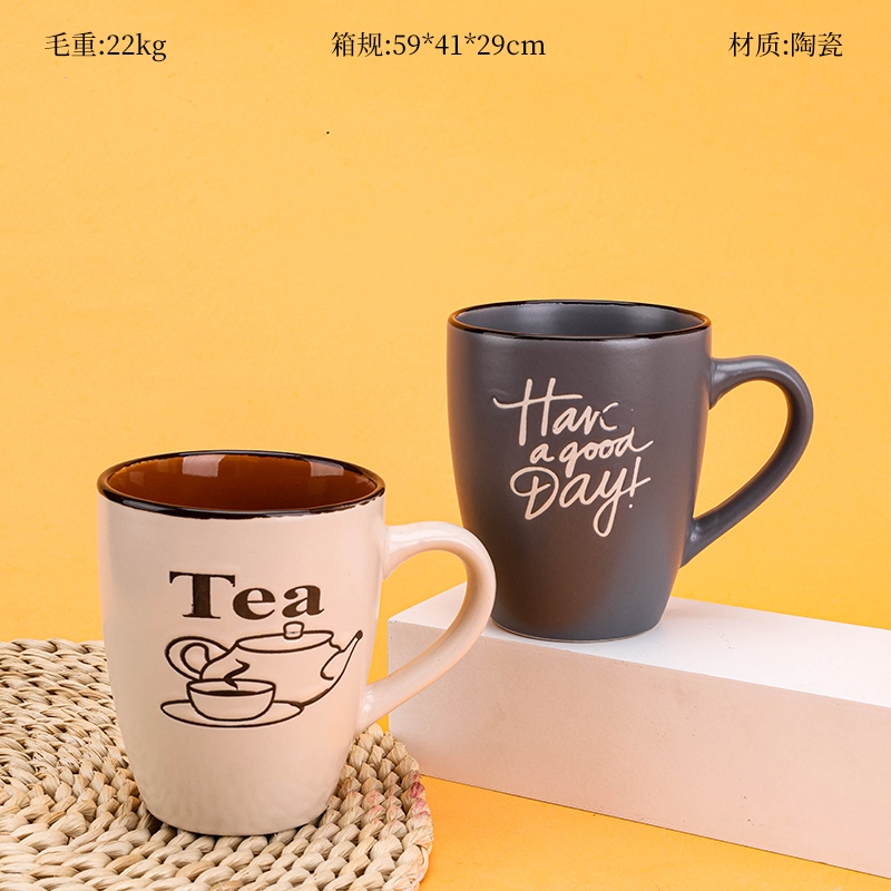 H-1 Taza de Cerámica Pintada a Mano (Color Al Azar)