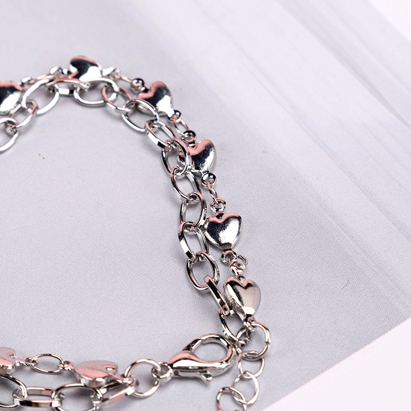 Nueva Pulsera de Corazón de Melocotón Doble 4
