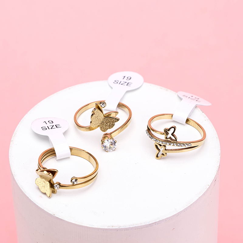 Anillo de Apertura de Mariposa Rhinestone 3