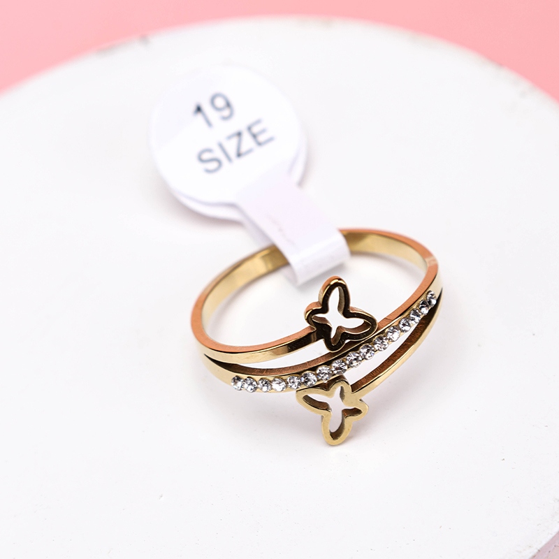Anillo de Apertura de Mariposa Rhinestone 4