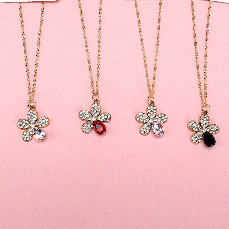 Diamante Completo Cinco Alfombras Flor Collar de Zircon 4