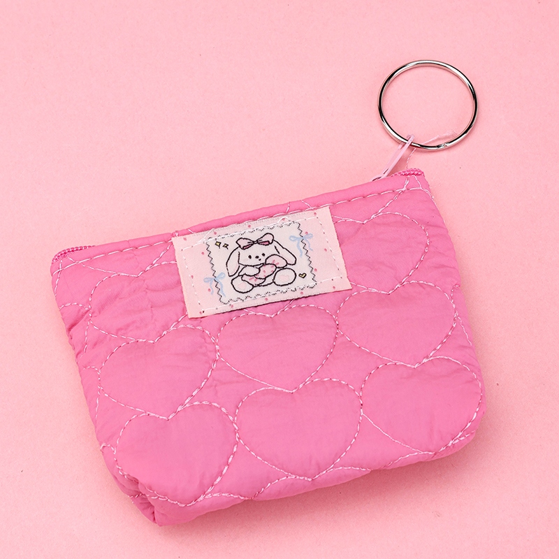 Color Soft Lattice Rabbit Label One Word Bag 4