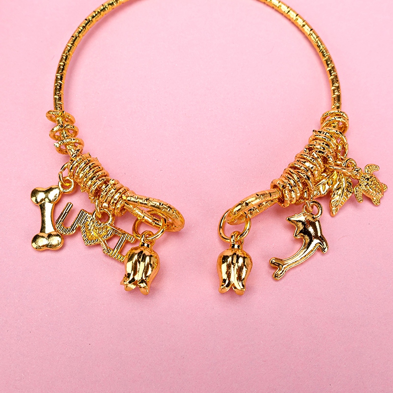 Pulsera Abierta de la Bobina Antigua (Gold) 4