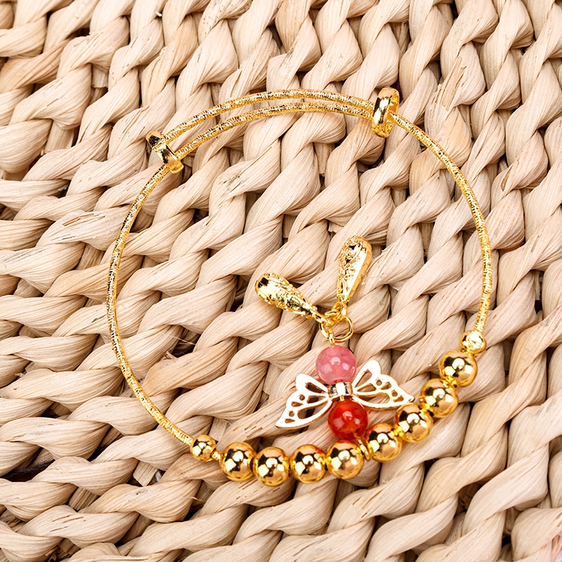 Butterfly Tassel Push-pull Pulsera (Gold) 4