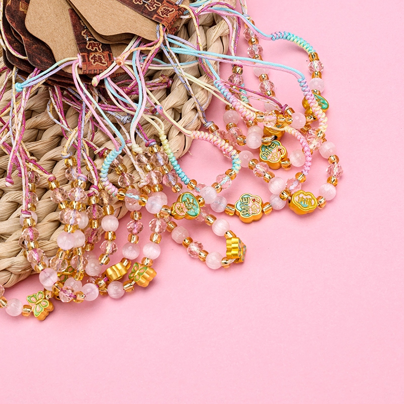 Pulsera de Ojos de Gato de Oro Coloreado 4