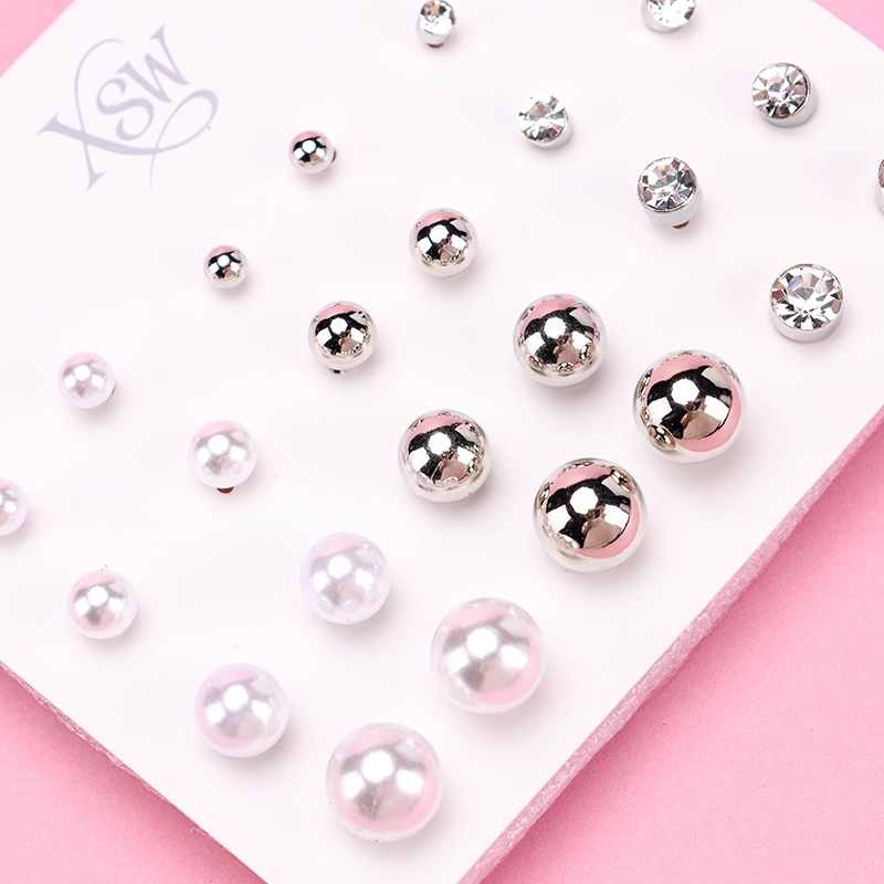 Doce Pares de Pendientes de Piedras Preciosas de Perlas 3
