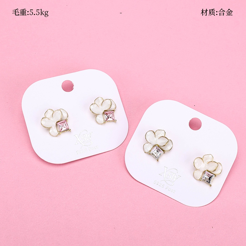 Pendientes de Flor de Zircon de Aceite de Goteo 2