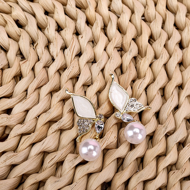 Pendientes de Mantequilla de Cristal de Perlas 4