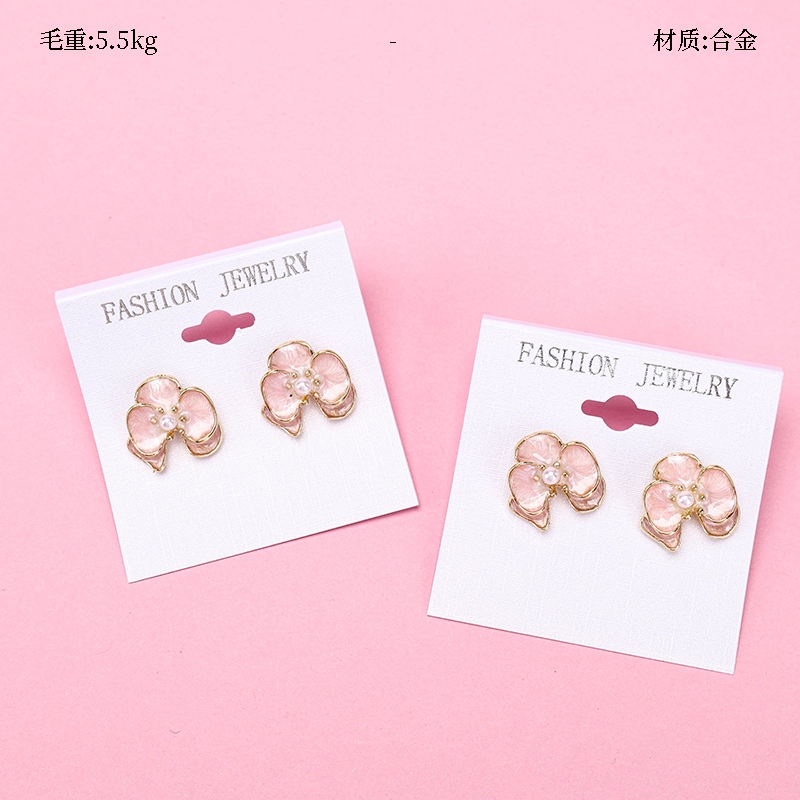 Gotas de Pendientes de Flor de Esmalte En Polvo 2