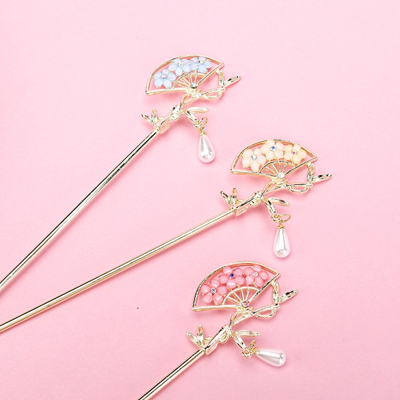 Pin de Pelo de Flor de Esmalte Coloreado 4