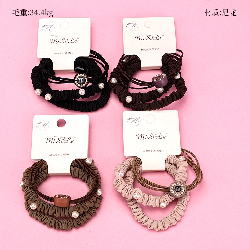 Color Rizado Redondo Diamante Accesorios Clav Bead Caucho Banda (1 1) 2