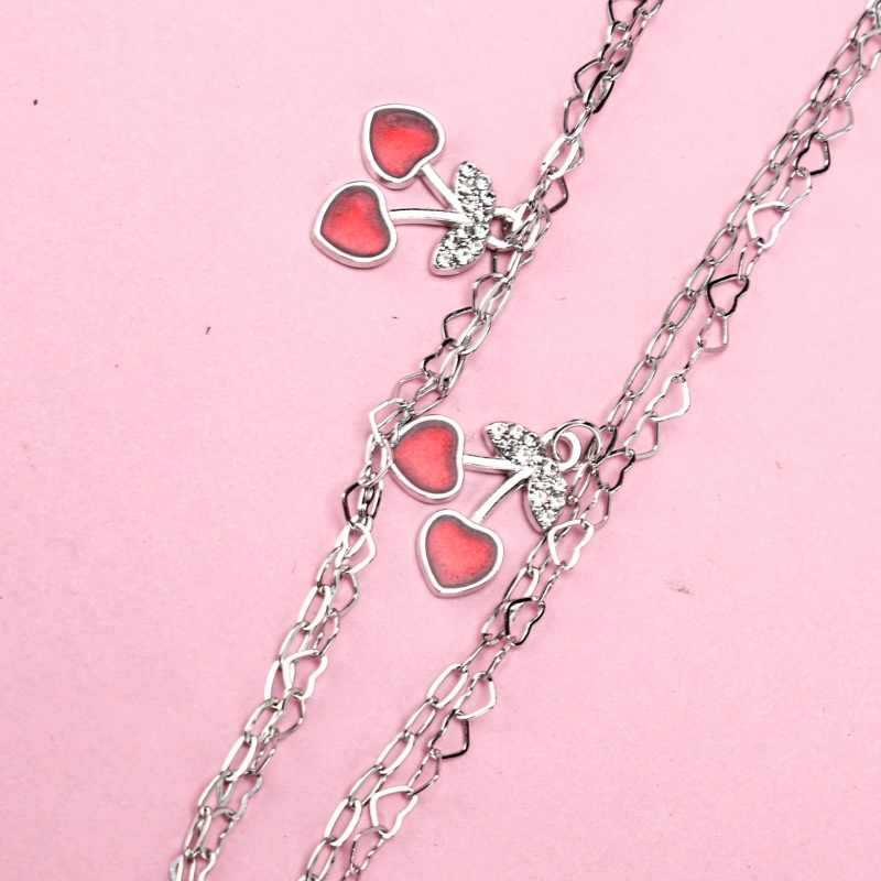 Pulsera de Cereza de Diamante Doble 3