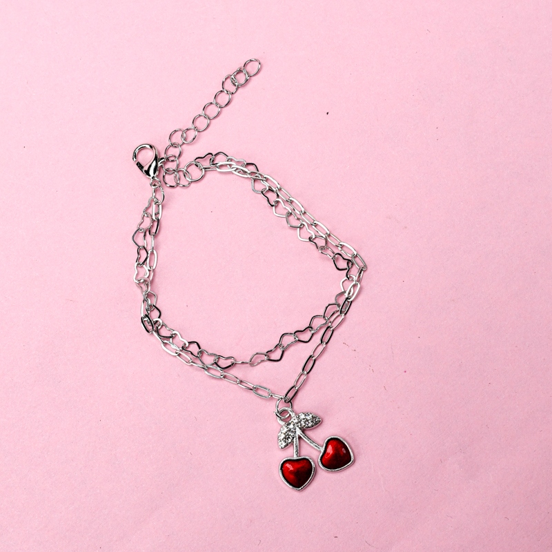 Pulsera de Cereza de Diamante Doble 4