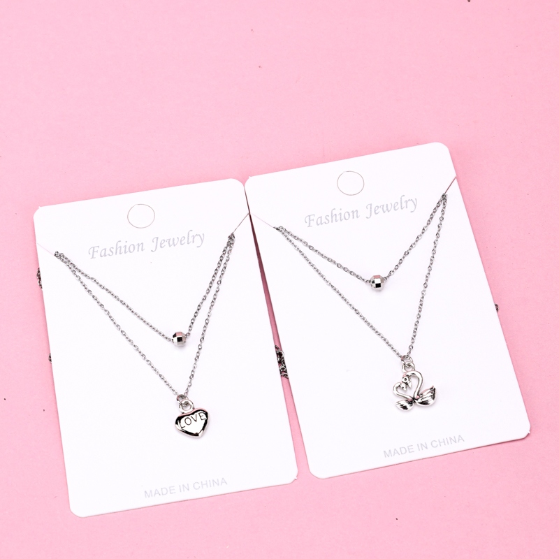 Collar Colgante de Plata de Capa Doble 3