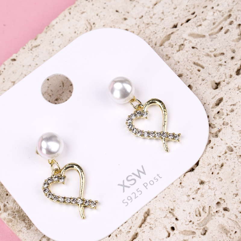 Pendientes de Perlas de Amor Hueco 3